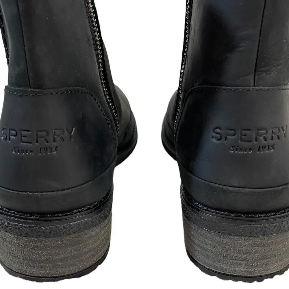 SPERRY TOP SIDER - SEAPORT STORM IN BLACK - NWOT - WOMENS SIZE 7 - LOOK NEW ! S8